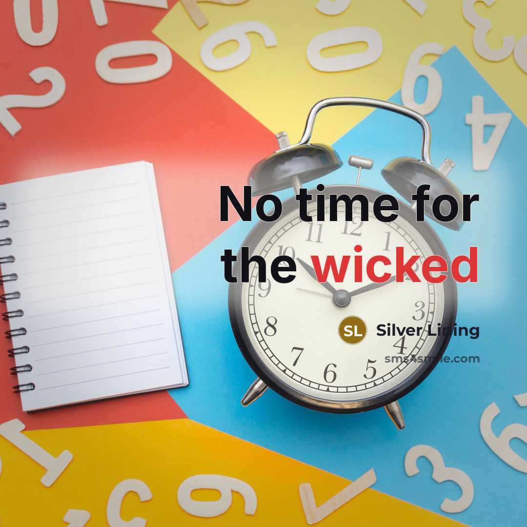 “No time for the wicked” quote by Silver Lining
