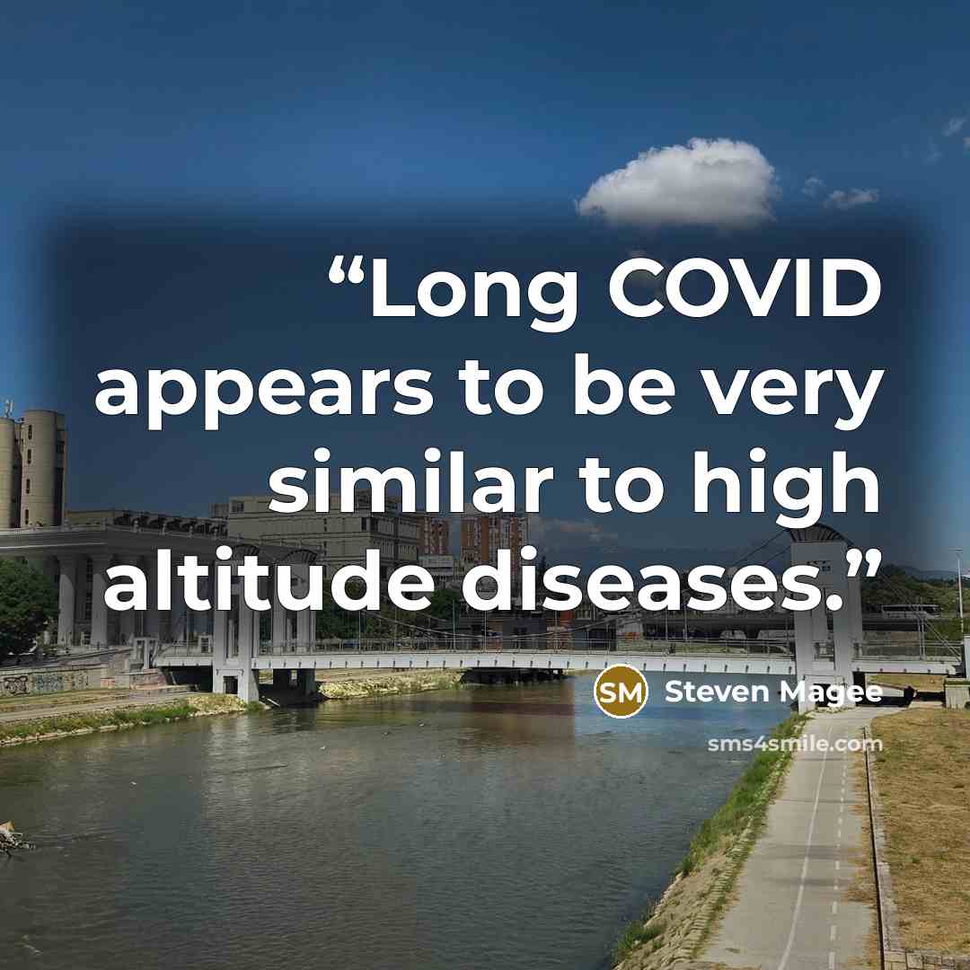 “Long COVID appears to be very similar to high altitude diseases.” quote by Steven Magee