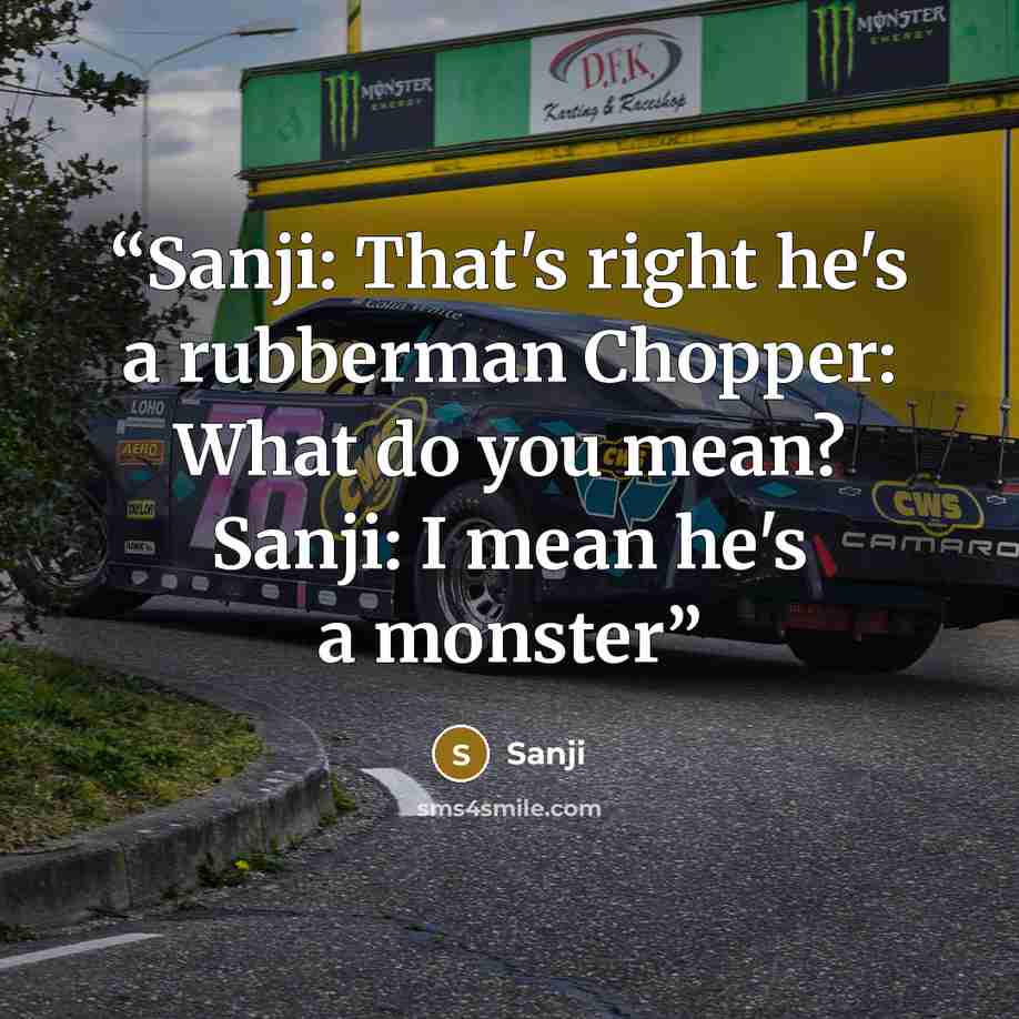 “Sanji: That's right he's a rubberman Chopper: What do you mean? Sanji: I mean he's a monster” quote by Sanji