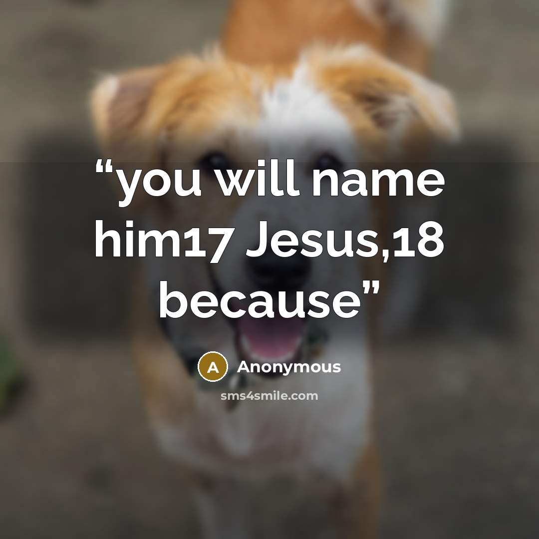 “you will name him17 Jesus,18 because” quote by Anonymous