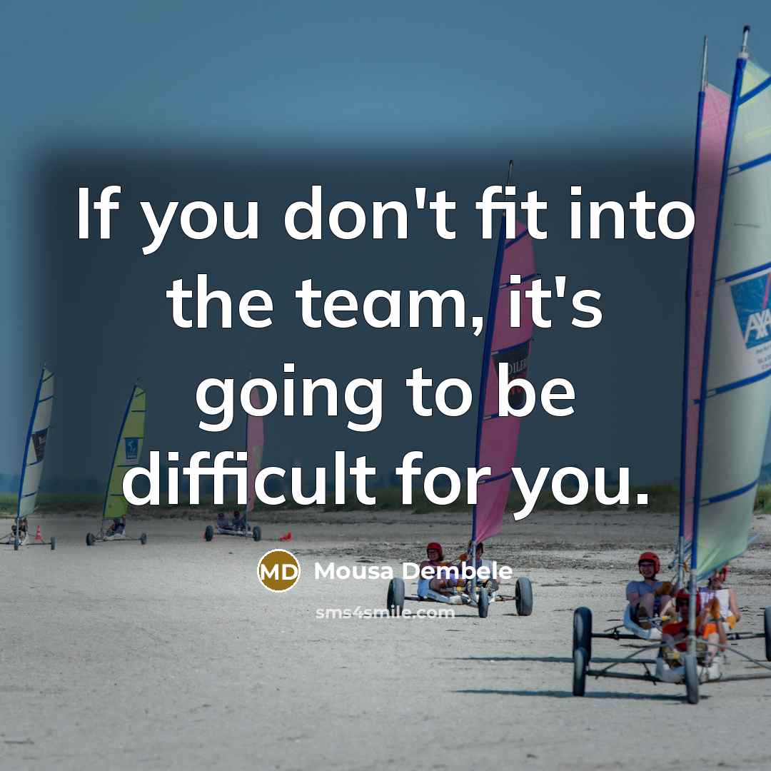“If you don't fit into the team, it's going to be difficult for you.” quote by Mousa Dembele