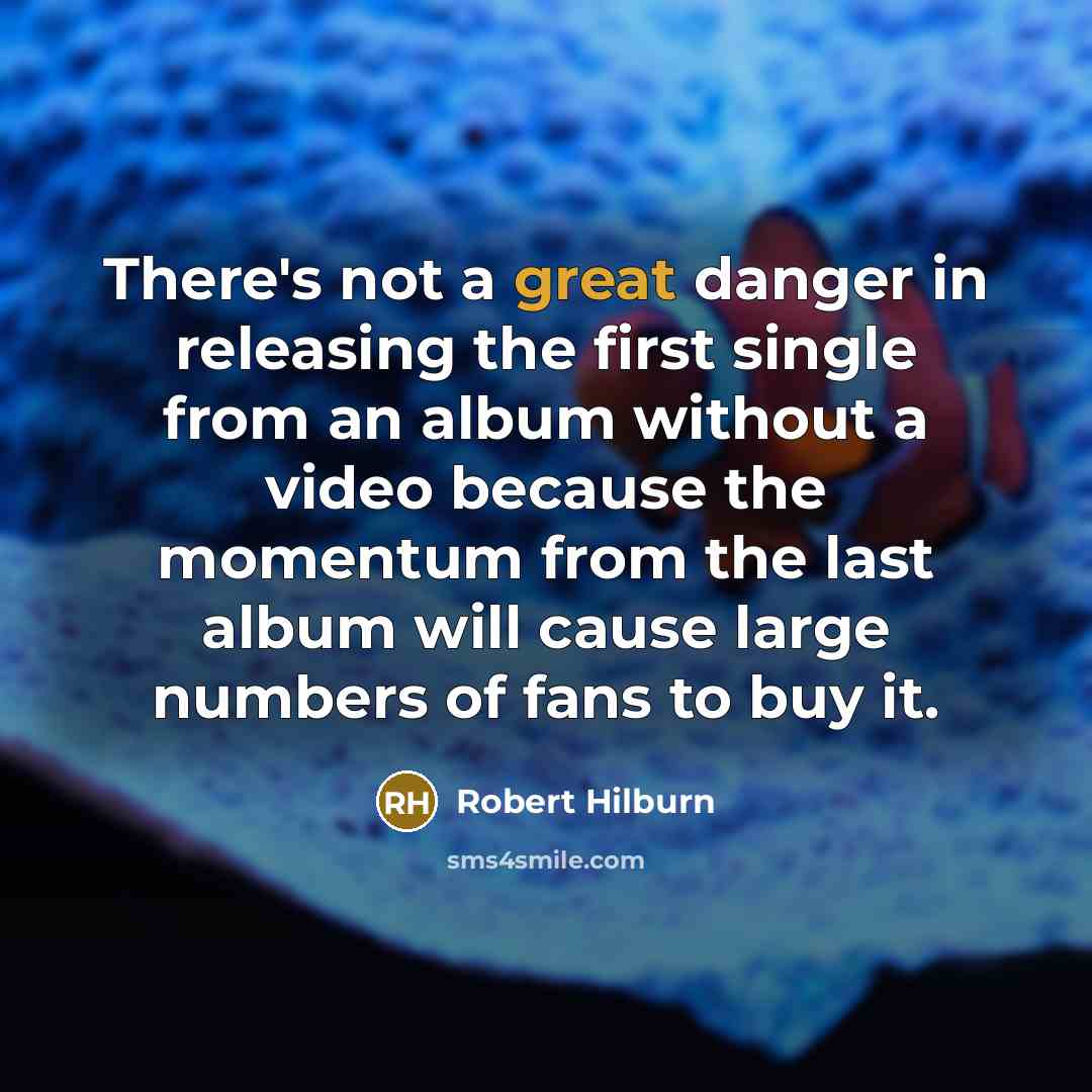 “There's not a great danger in releasing the first single from an album without a video because the momentum from the last album will cause large numbers of fans to buy it.” quote by Robert Hilburn