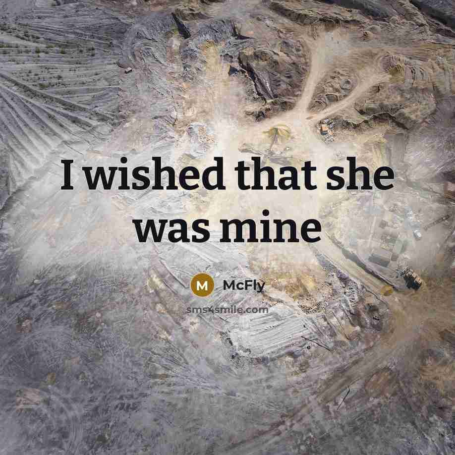 “I wished that she was mine” quote by McFly