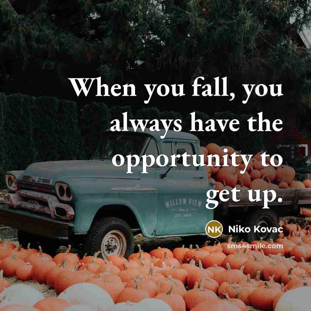 “When you fall, you always have the opportunity to get up.” quote by Niko Kovac