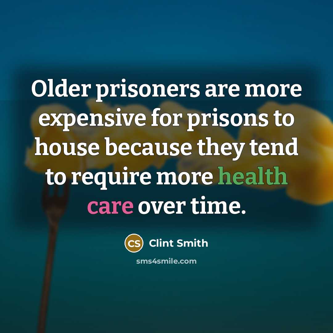 “Older prisoners are more expensive for prisons to house because they tend to require more health care over time.” quote by Clint Smith