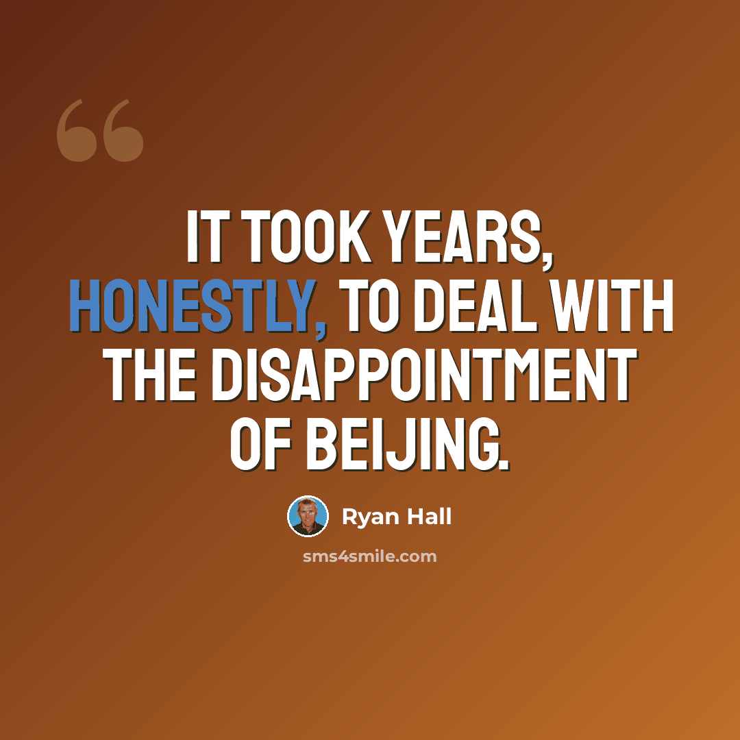 “It took years, honestly, to deal with the disappointment of Beijing.” quote by Ryan Hall