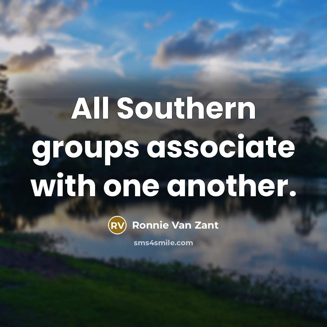 “All Southern groups associate with one another.” quote by Ronnie Van Zant