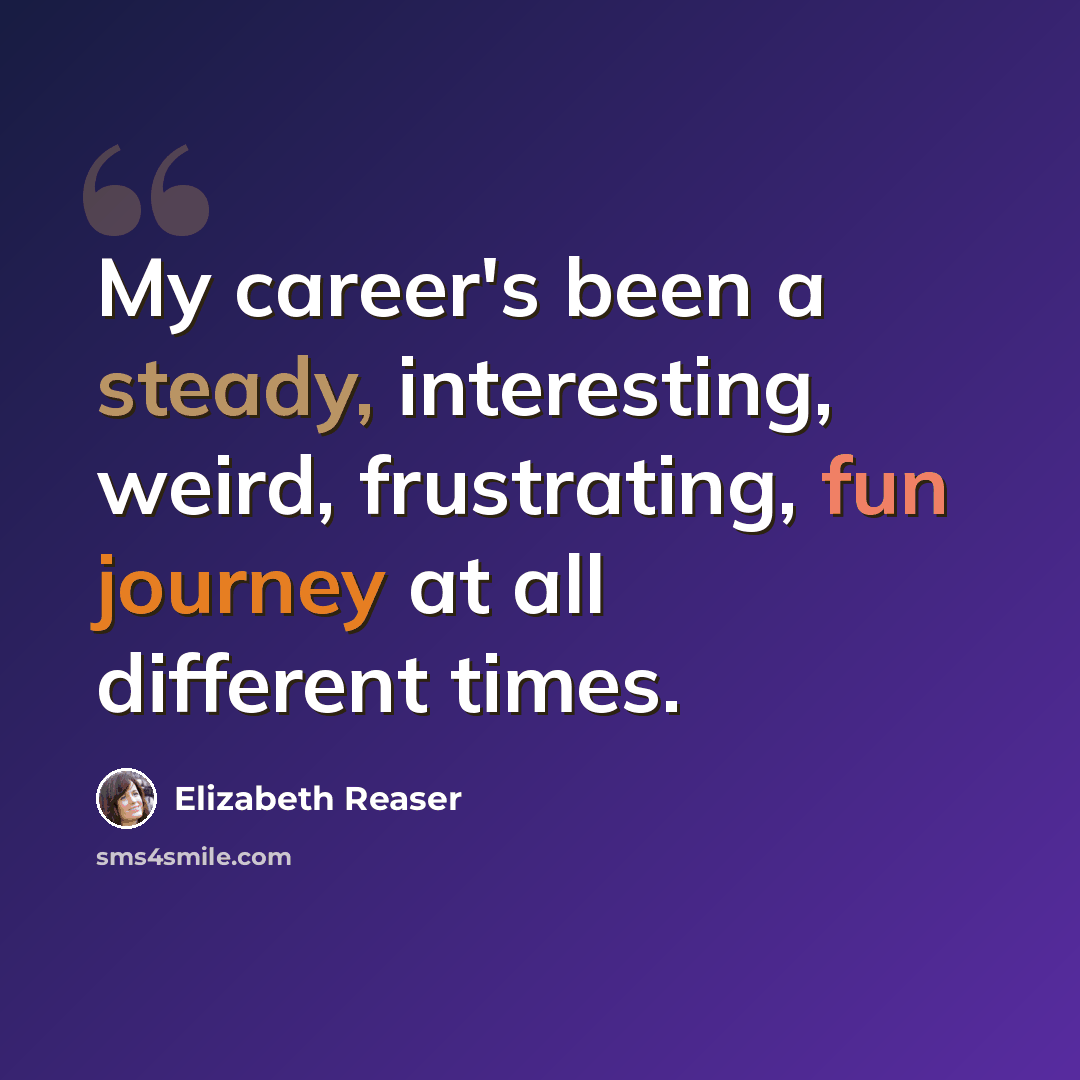 “My career's been a steady, interesting, weird, frustrating, fun journey at all different times.” quote by Elizabeth Reaser