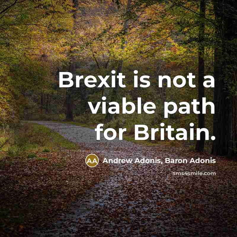 “Brexit is not a viable path for Britain.” quote by Andrew Adonis, Baron Adonis