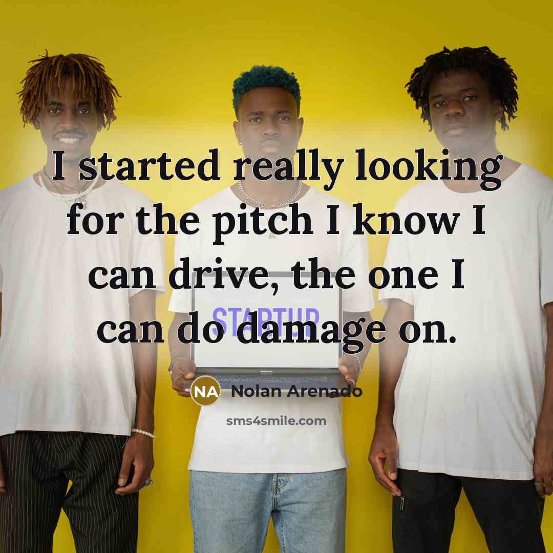 “I started really looking for the pitch I know I can drive, the one I can do damage on.” quote by Nolan Arenado