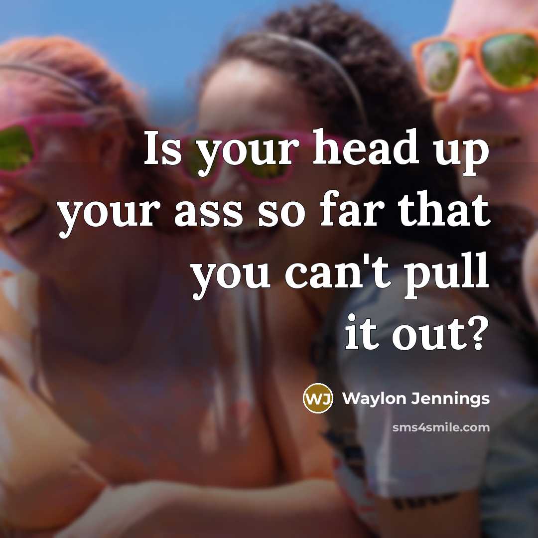 “Is your head up your ass so far that you can't pull it out?” quote by Waylon Jennings