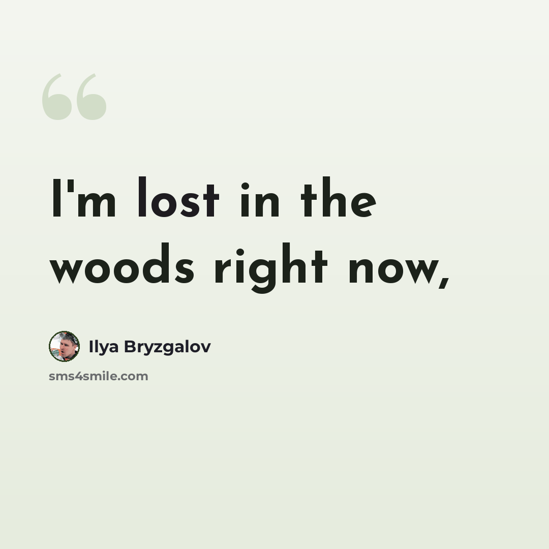 “I'm lost in the woods right now,” quote by Ilya Bryzgalov