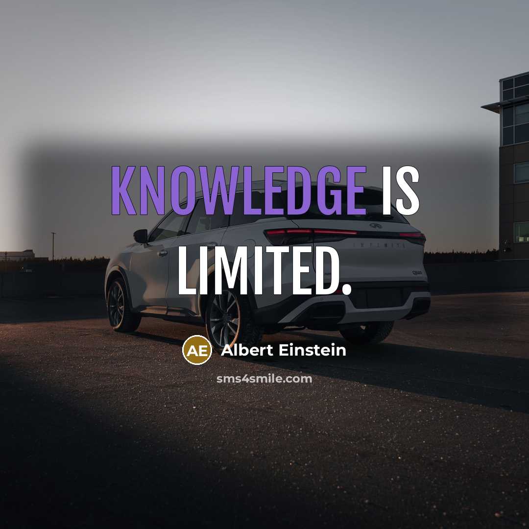 “Knowledge is limited.” quote by Albert Einstein