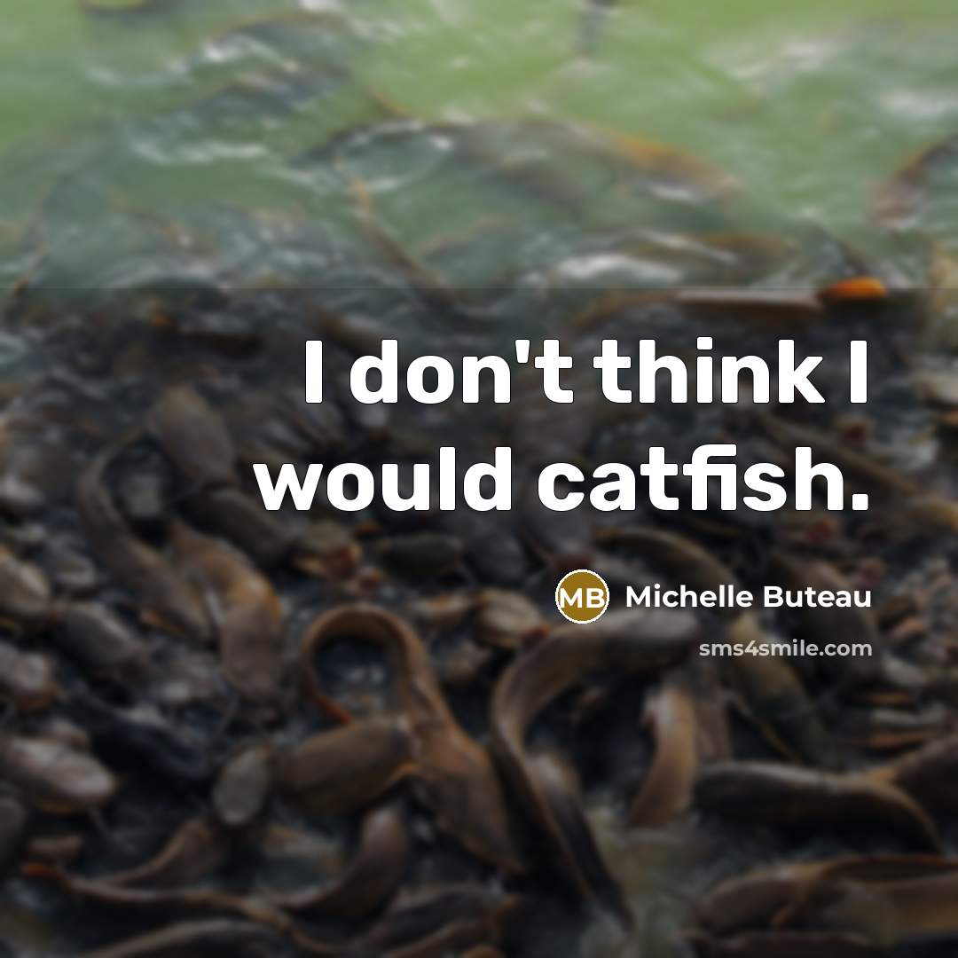 “I don't think I would catfish.” quote by Michelle Buteau