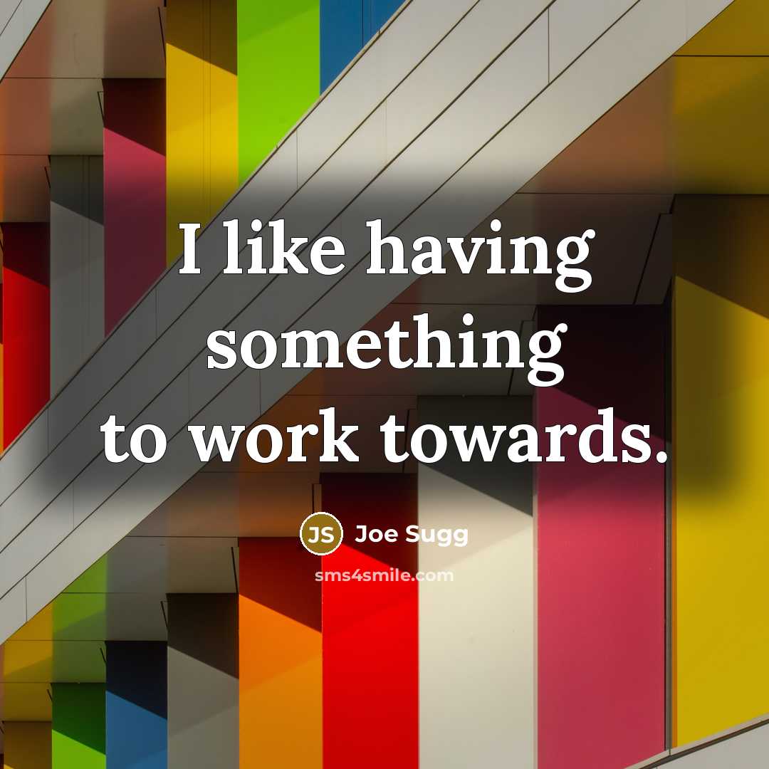 “I like having something to work towards.” quote by Joe Sugg