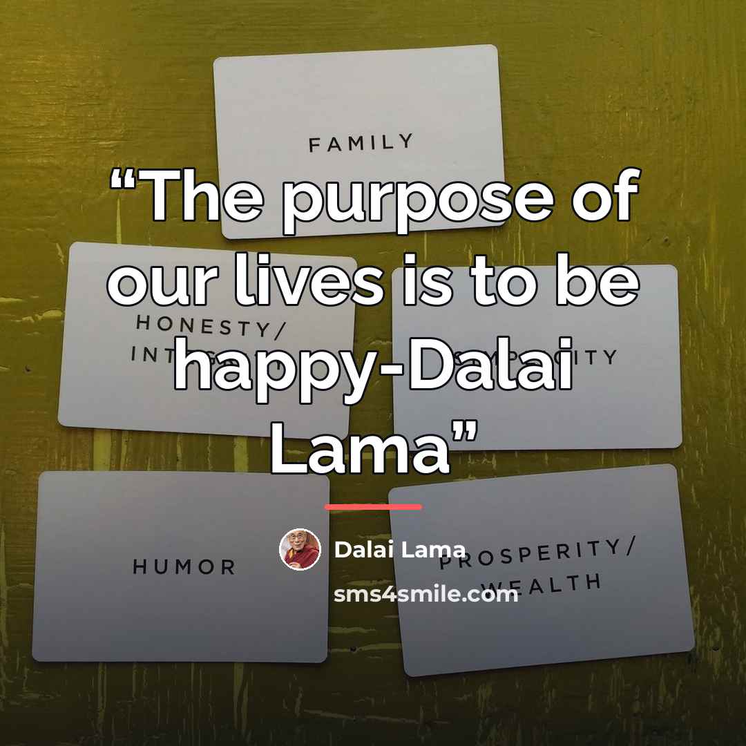 “The purpose of our lives is to be happy-Dalai Lama” quote by Dalai Lama