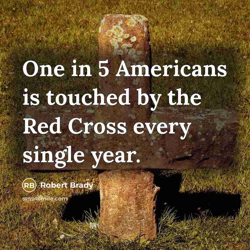 “One in 5 Americans is touched by the Red Cross every single year.” quote by Robert Brady