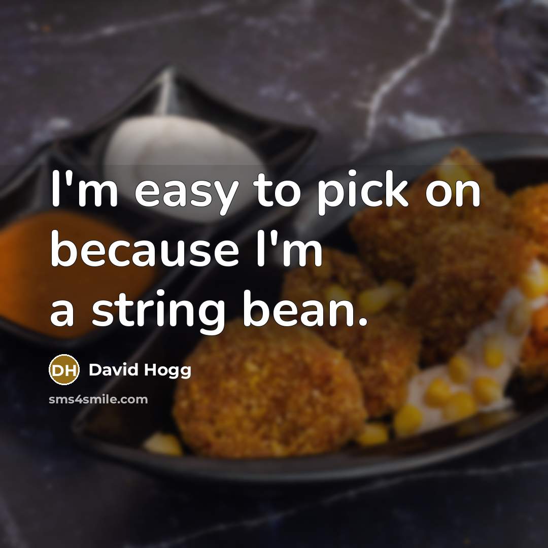“I'm easy to pick on because I'm a string bean.” quote by David Hogg