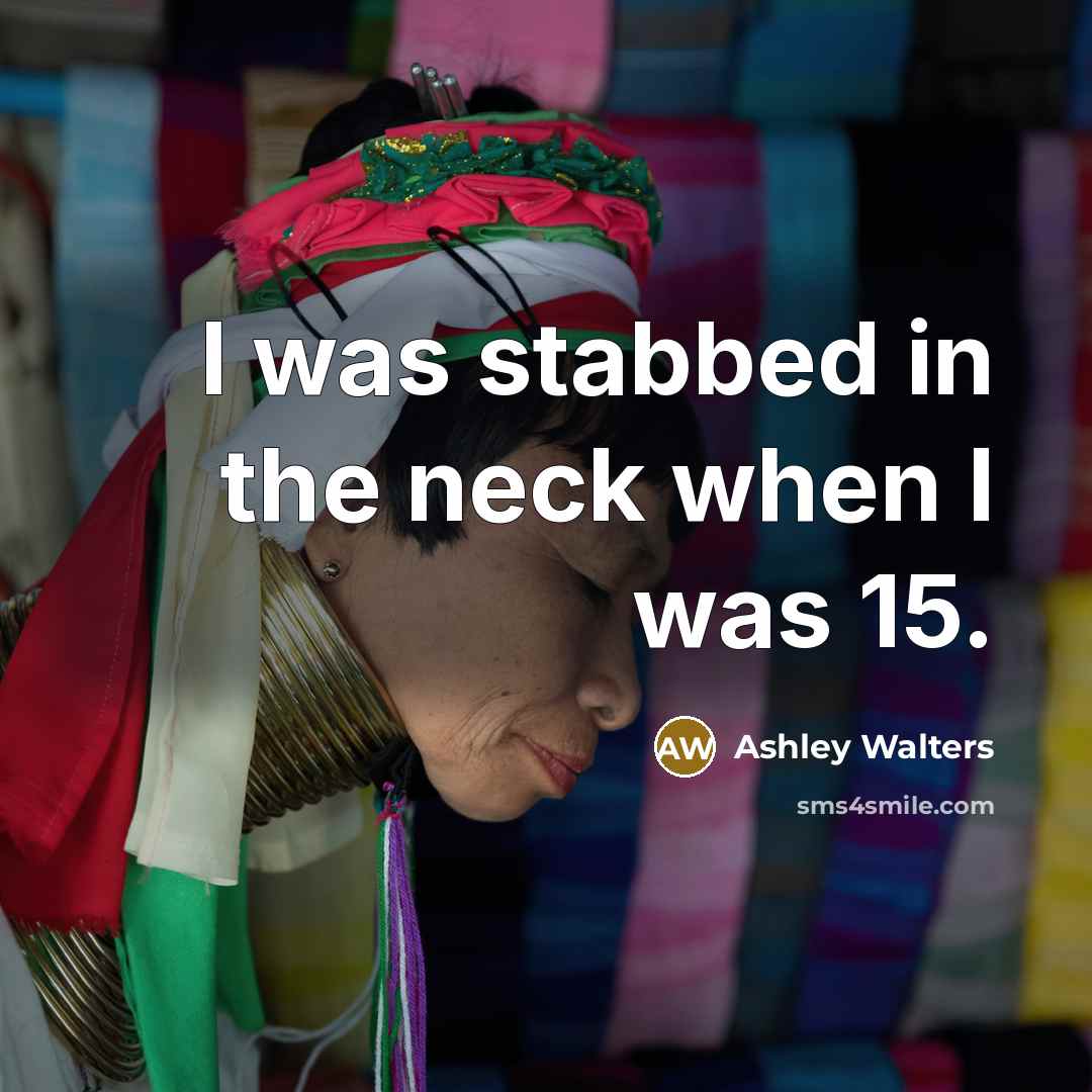 “I was stabbed in the neck when I was 15.” quote by Ashley Walters