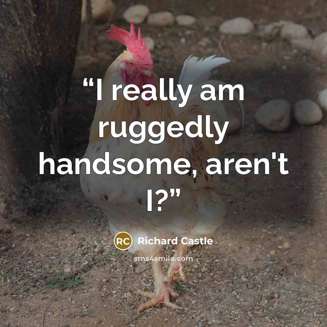 “I really am ruggedly handsome, aren't I?” quote by Richard Castle