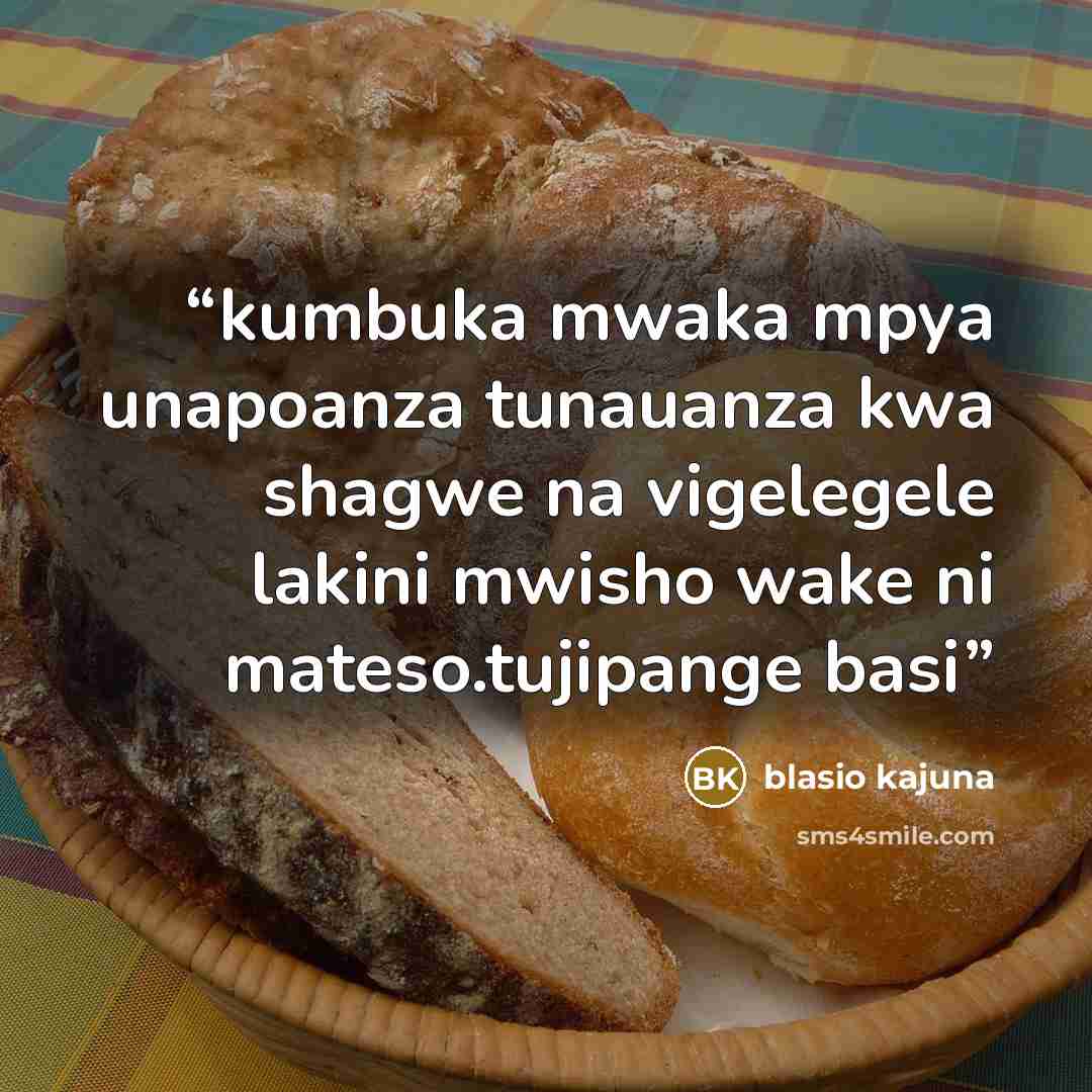“kumbuka mwaka mpya unapoanza tunauanza kwa shagwe na vigelegele lakini mwisho wake ni mateso.tujipange basi” quote by blasio kajuna