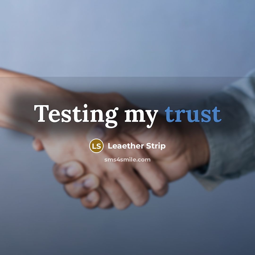 “Testing my trust” quote by Leaether Strip