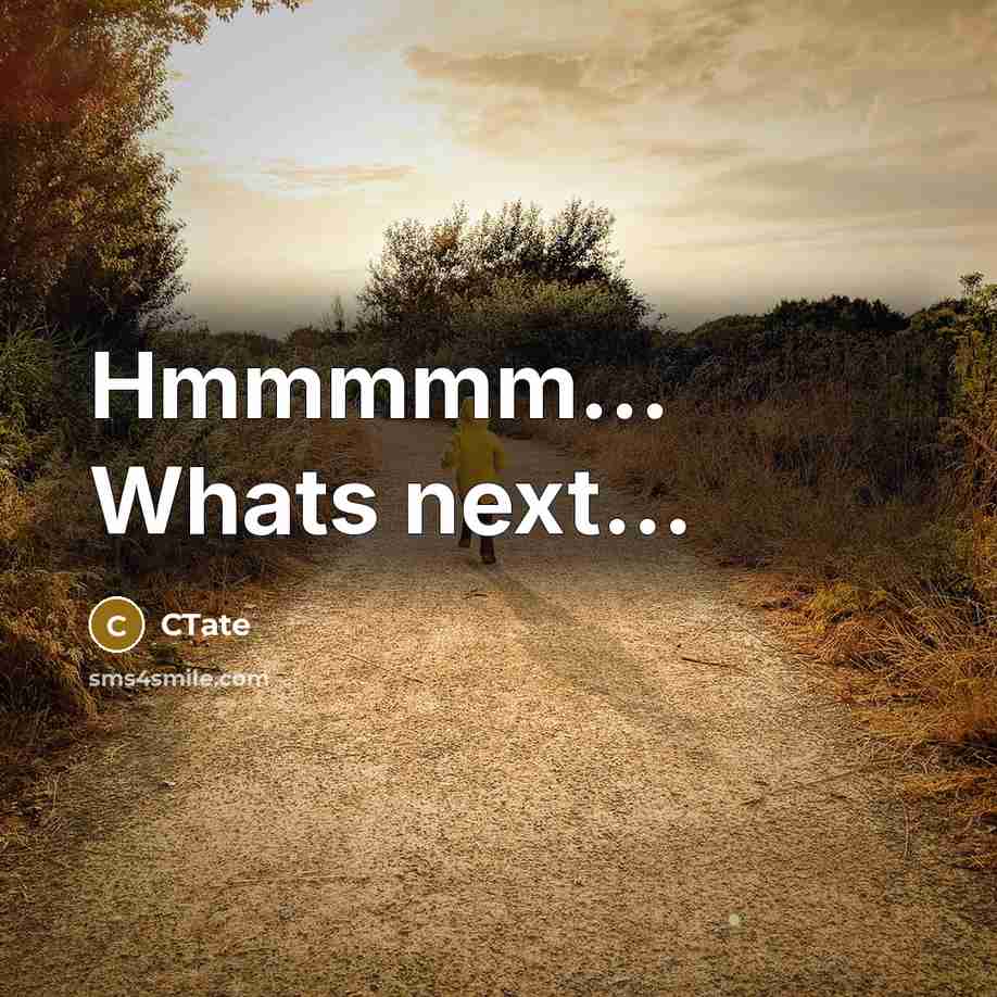 “Hmmmmm… Whats next...” quote by CTate
