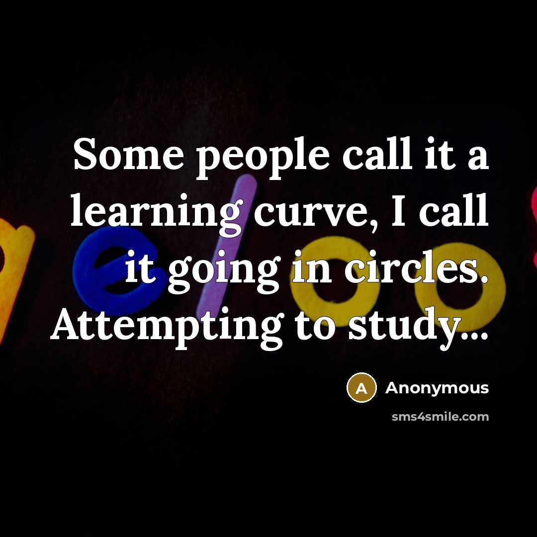 “Some people call it a learning curve, I call it going in circles. Attempting to study...” quote by Anonymous