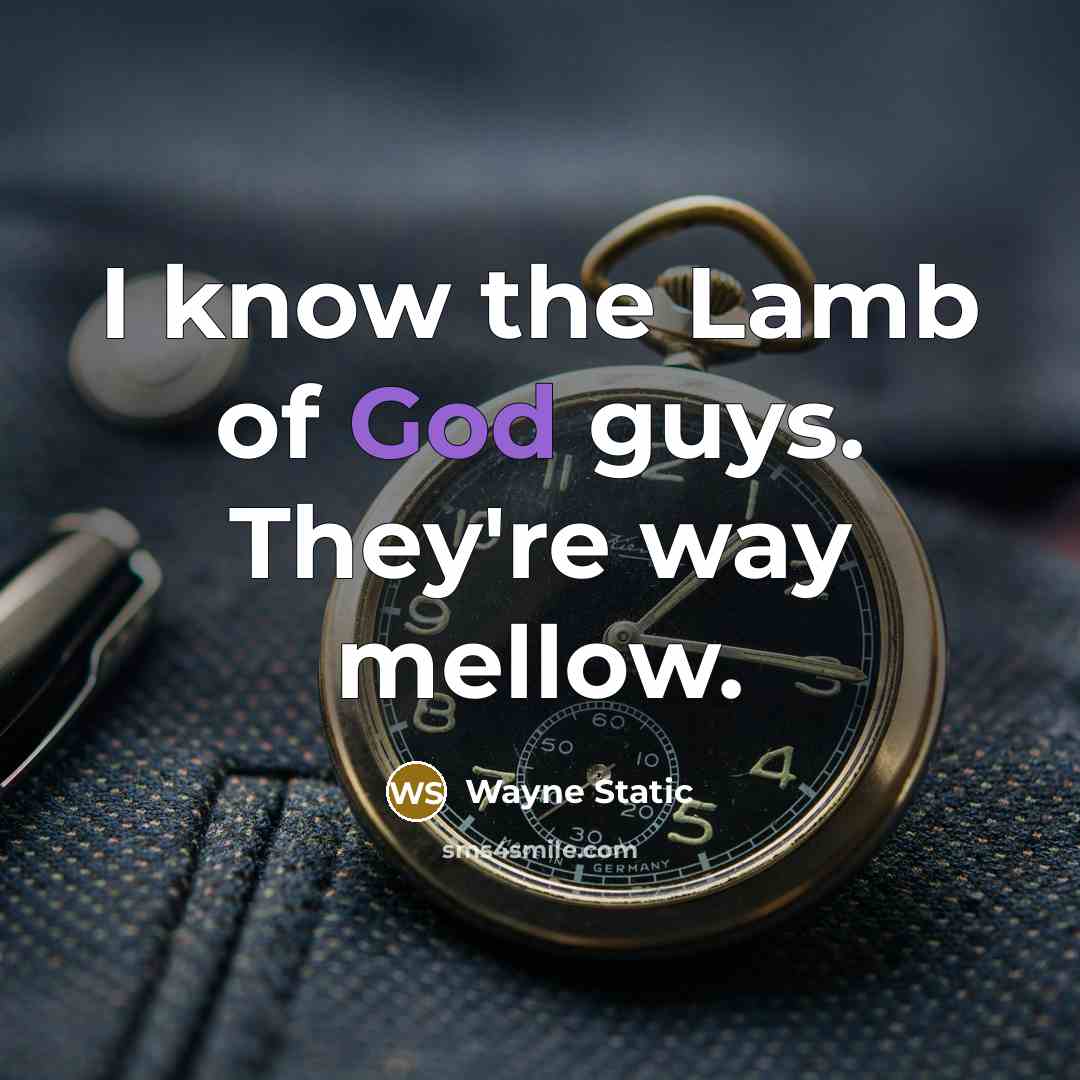 “I know the Lamb of God guys. They're way mellow.” quote by Wayne Static