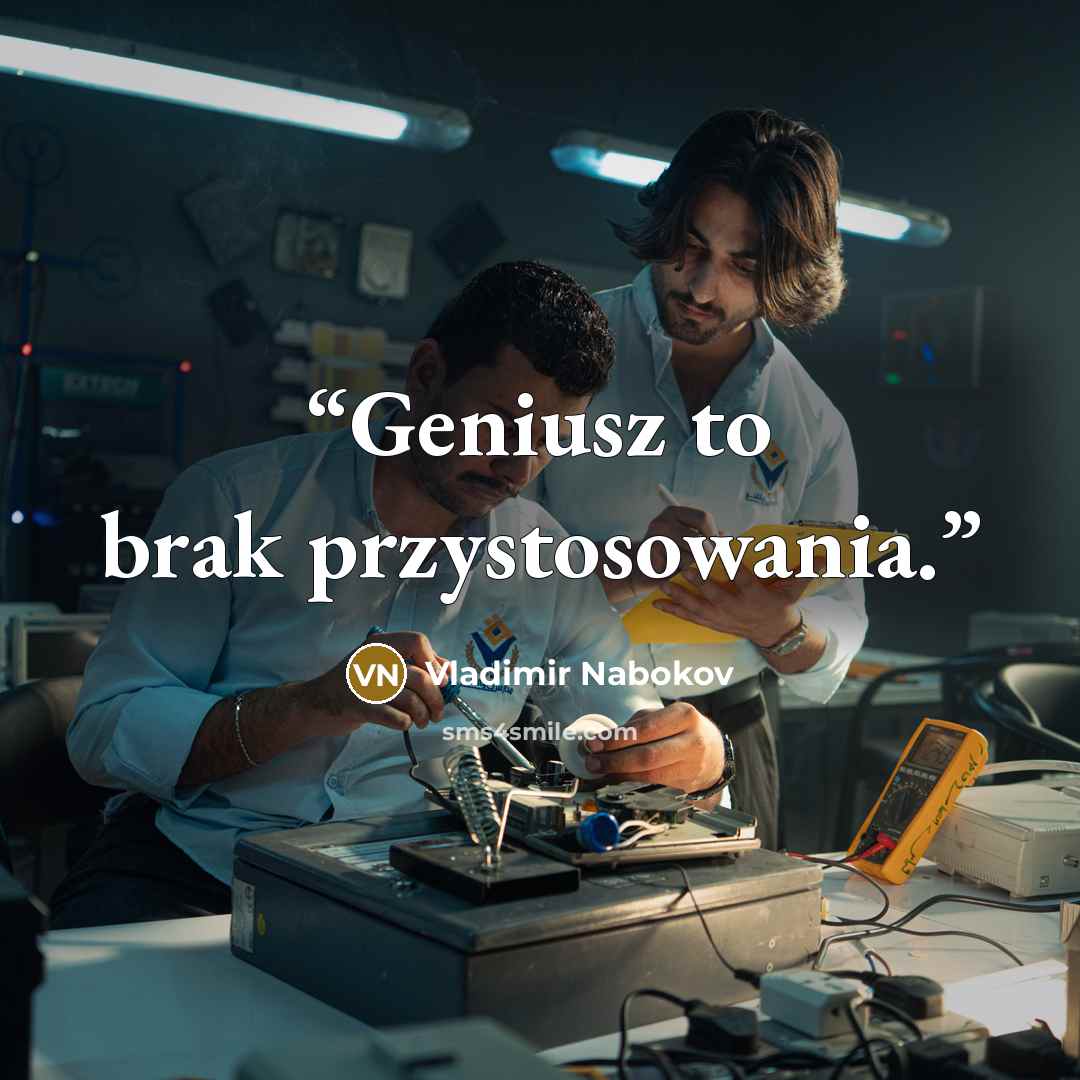 “Geniusz to brak przystosowania.” quote by Vladimir Nabokov