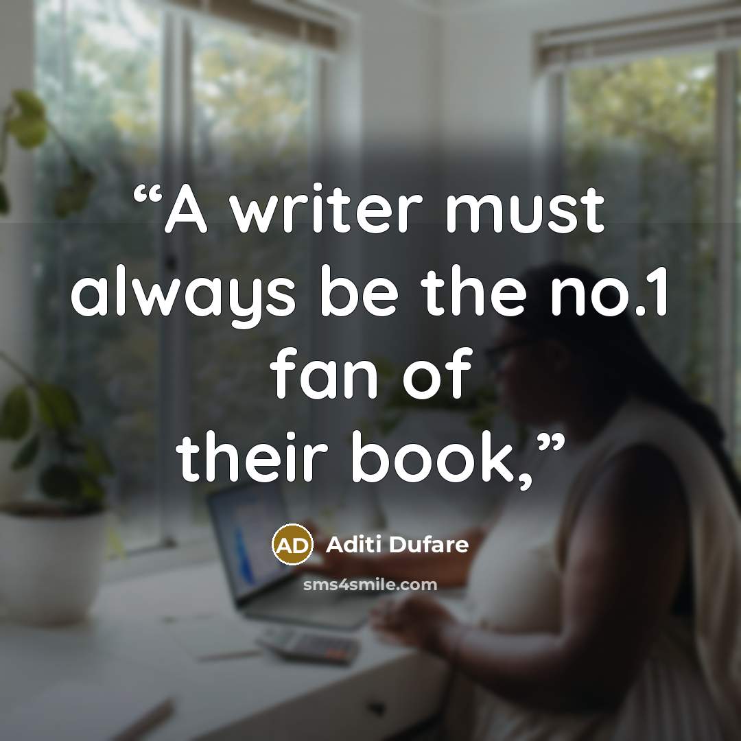 “A writer must always be the no.1 fan of their book,” quote by Aditi Dufare