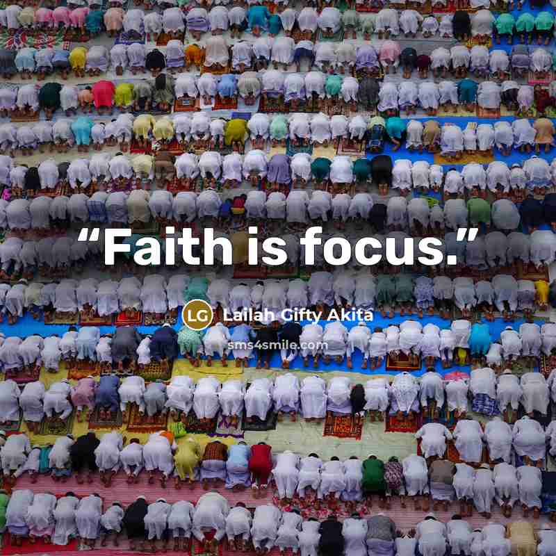 “Faith is focus.” quote by Lailah Gifty Akita
