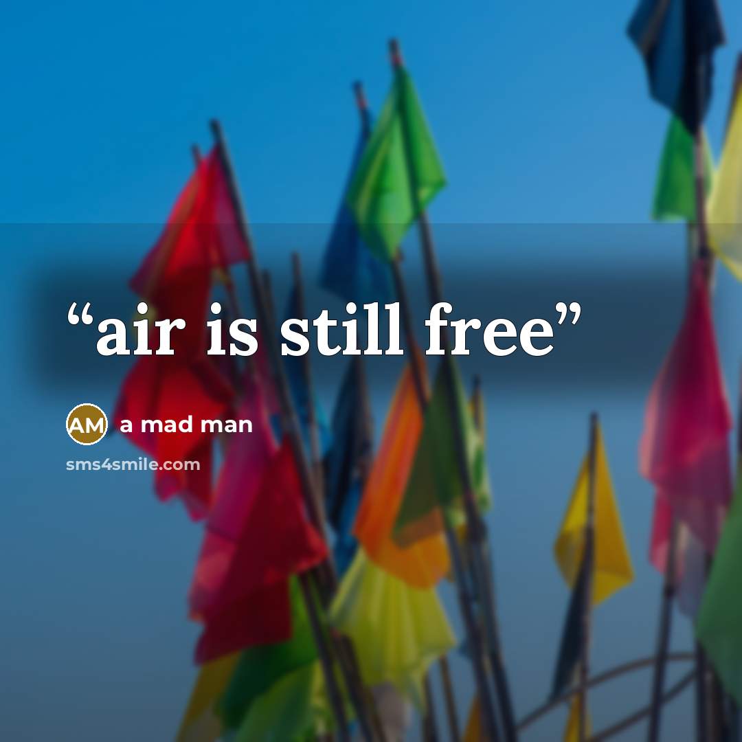 “air is still free” quote by a mad man