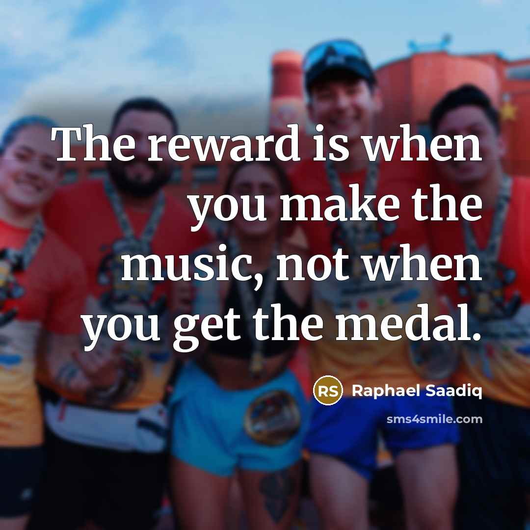 “The reward is when you make the music, not when you get the medal.” quote by Raphael Saadiq