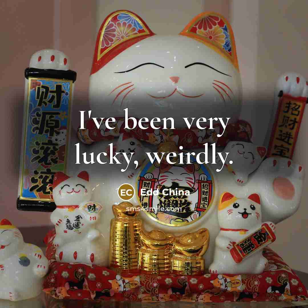 “I've been very lucky, weirdly.” quote by Edd China