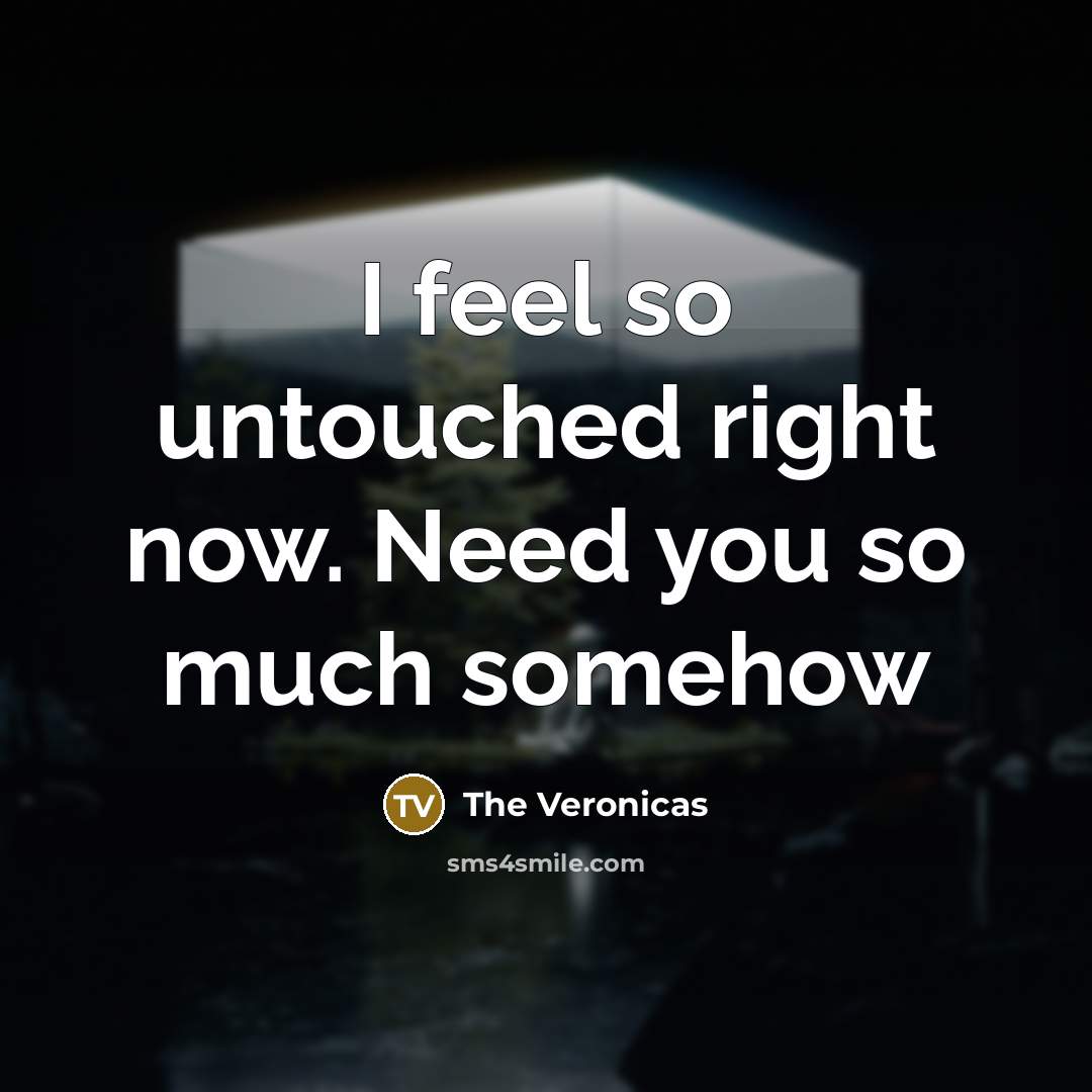 “I feel so untouched right now. Need you so much somehow” quote by The Veronicas
