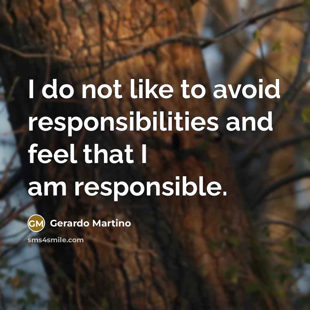 “I do not like to avoid responsibilities and feel that I am responsible.” quote by Gerardo Martino
