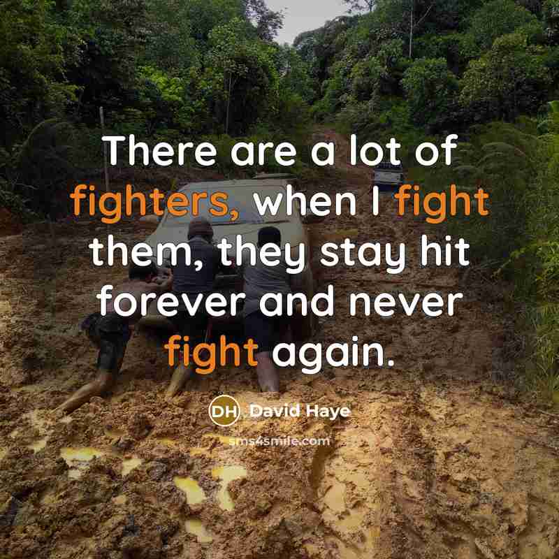 “There are a lot of fighters, when I fight them, they stay hit forever and never fight again.” quote by David Haye