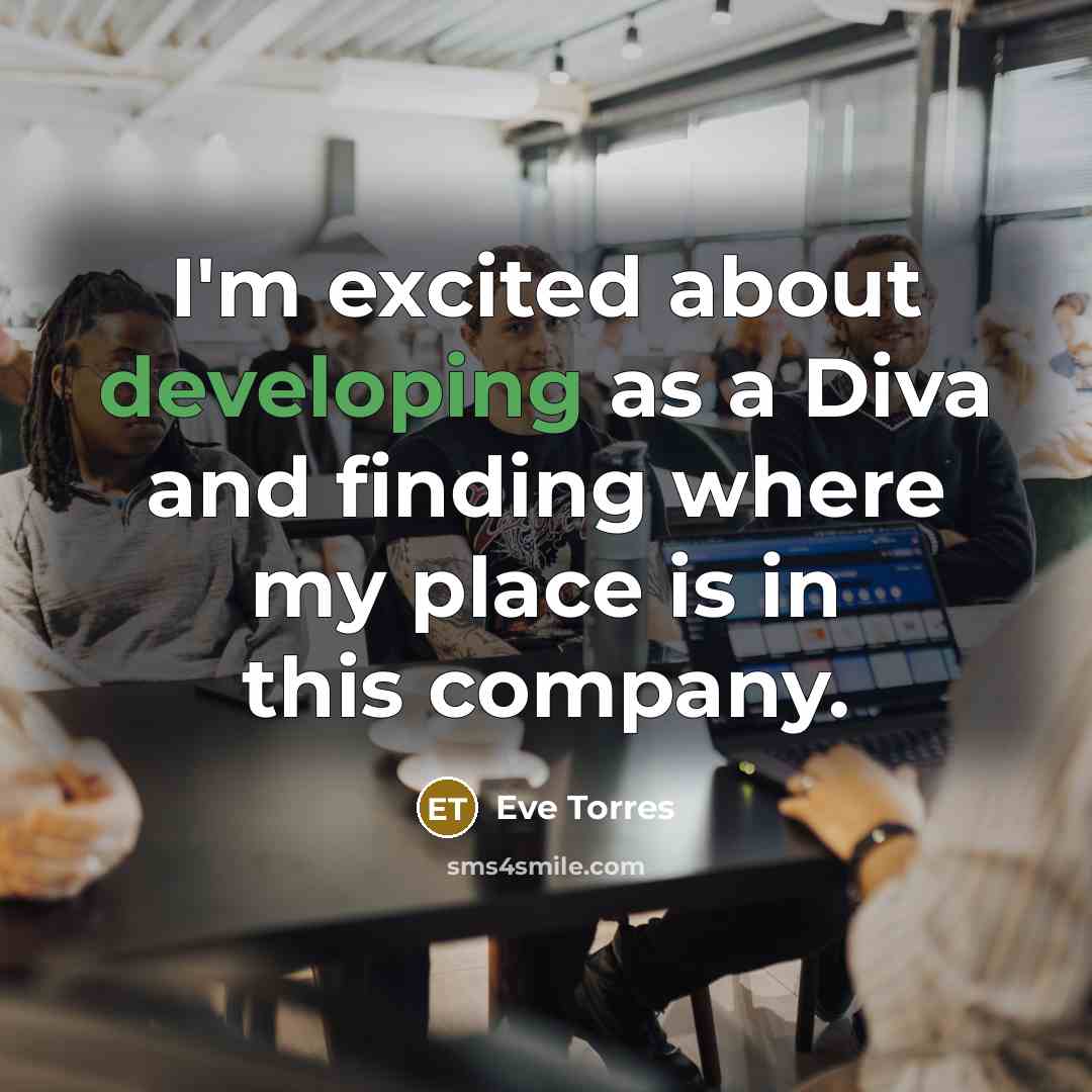“I'm excited about developing as a Diva and finding where my place is in this company.” quote by Eve Torres