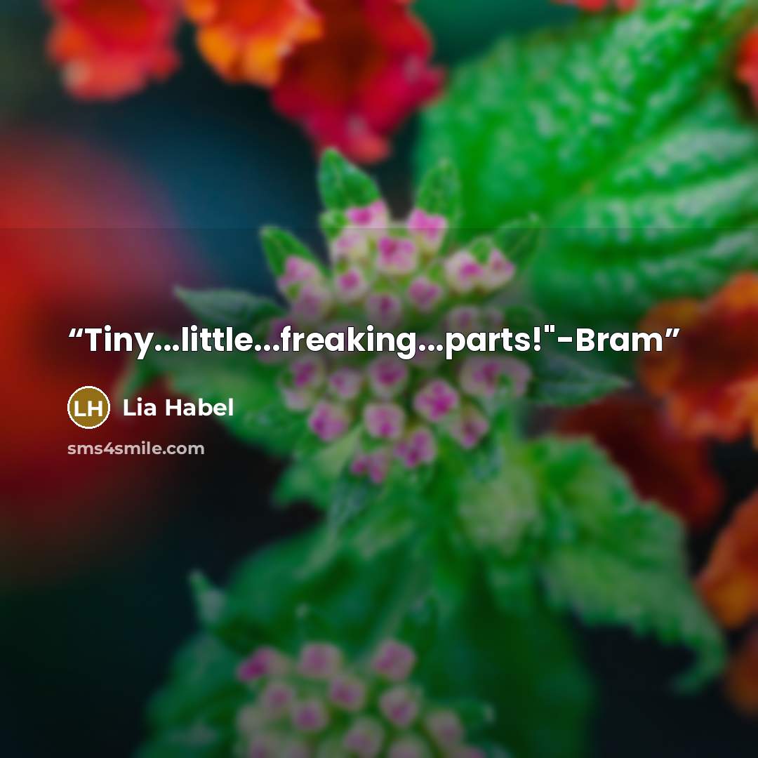 “Tiny...little...freaking...parts!"-Bram” quote by Lia Habel