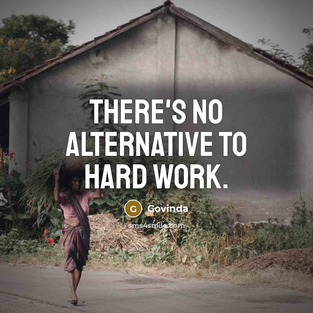 “There's no alternative to hard work.” quote by Govinda