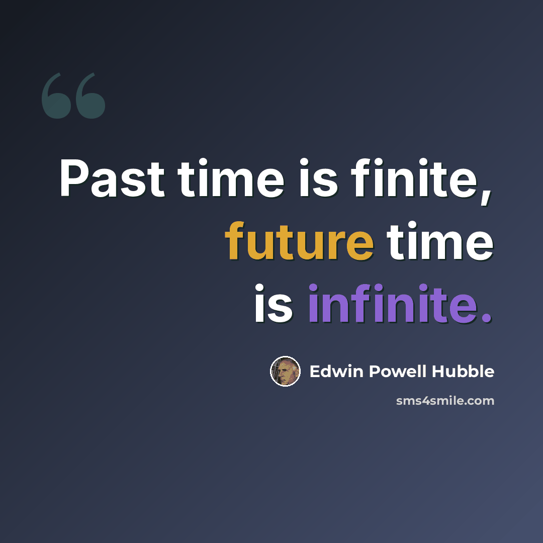 “Past time is finite, future time is infinite.” quote by Edwin Powell Hubble