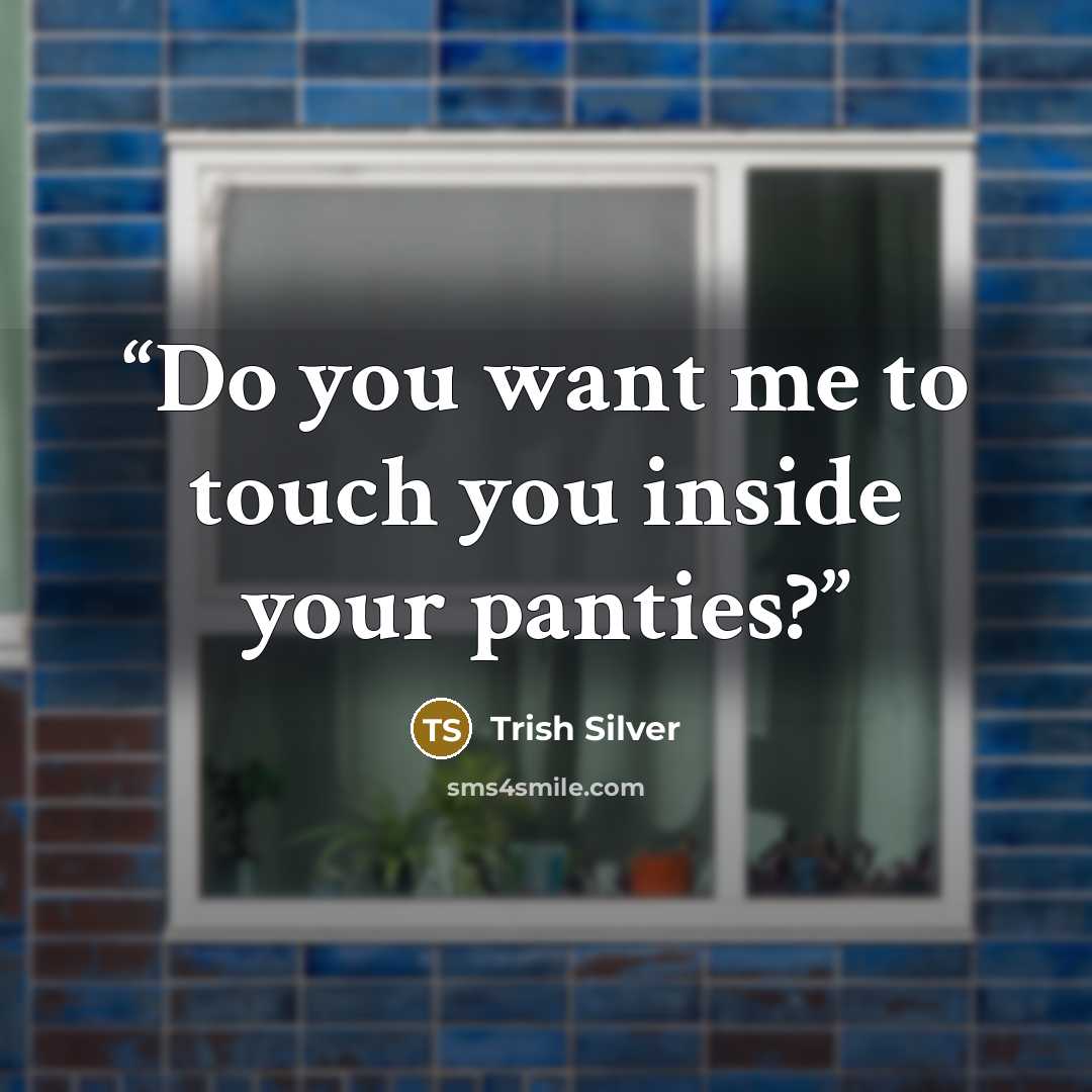 “Do you want me to touch you inside your panties?” quote by Trish Silver