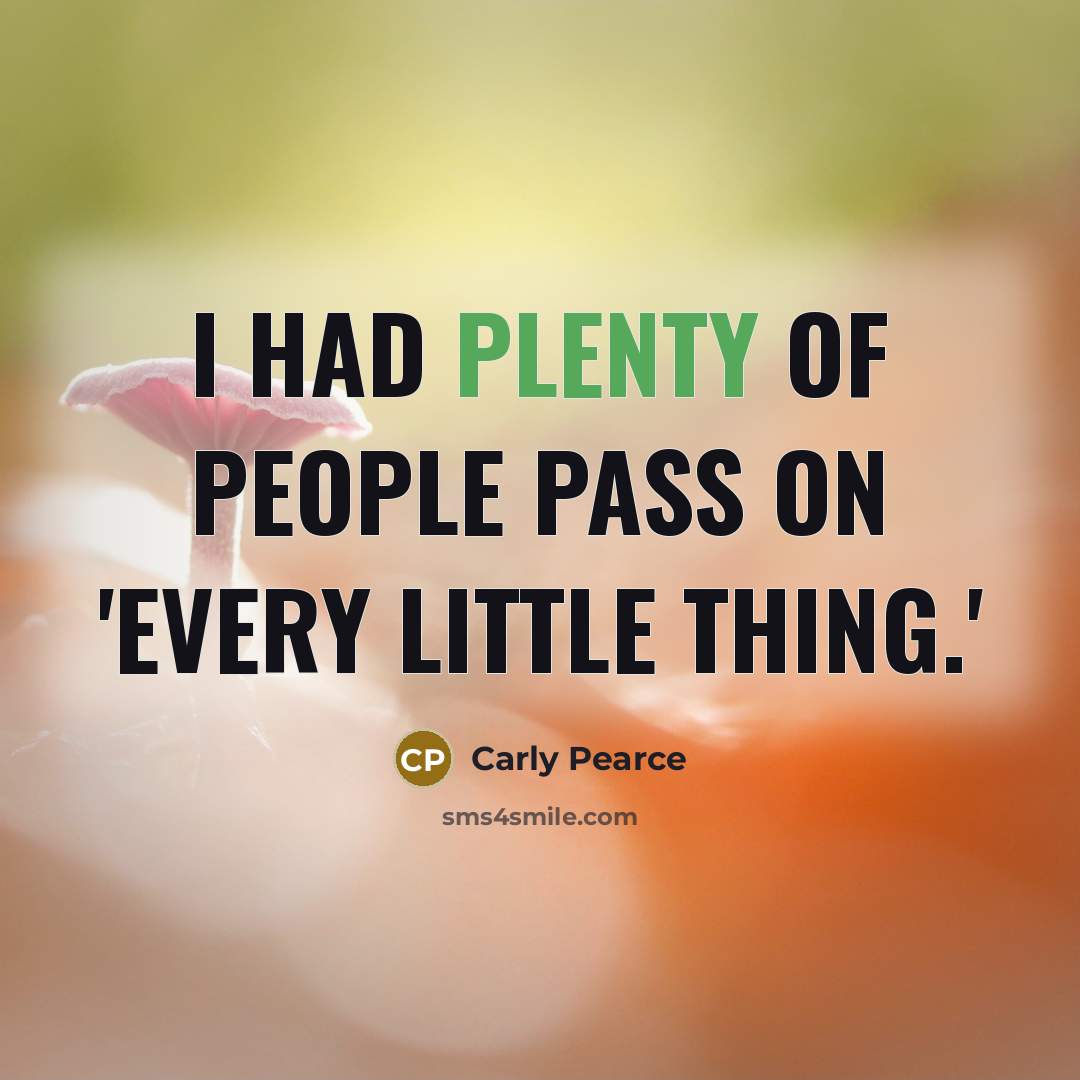 “I had plenty of people pass on 'Every Little Thing.'” quote by Carly Pearce