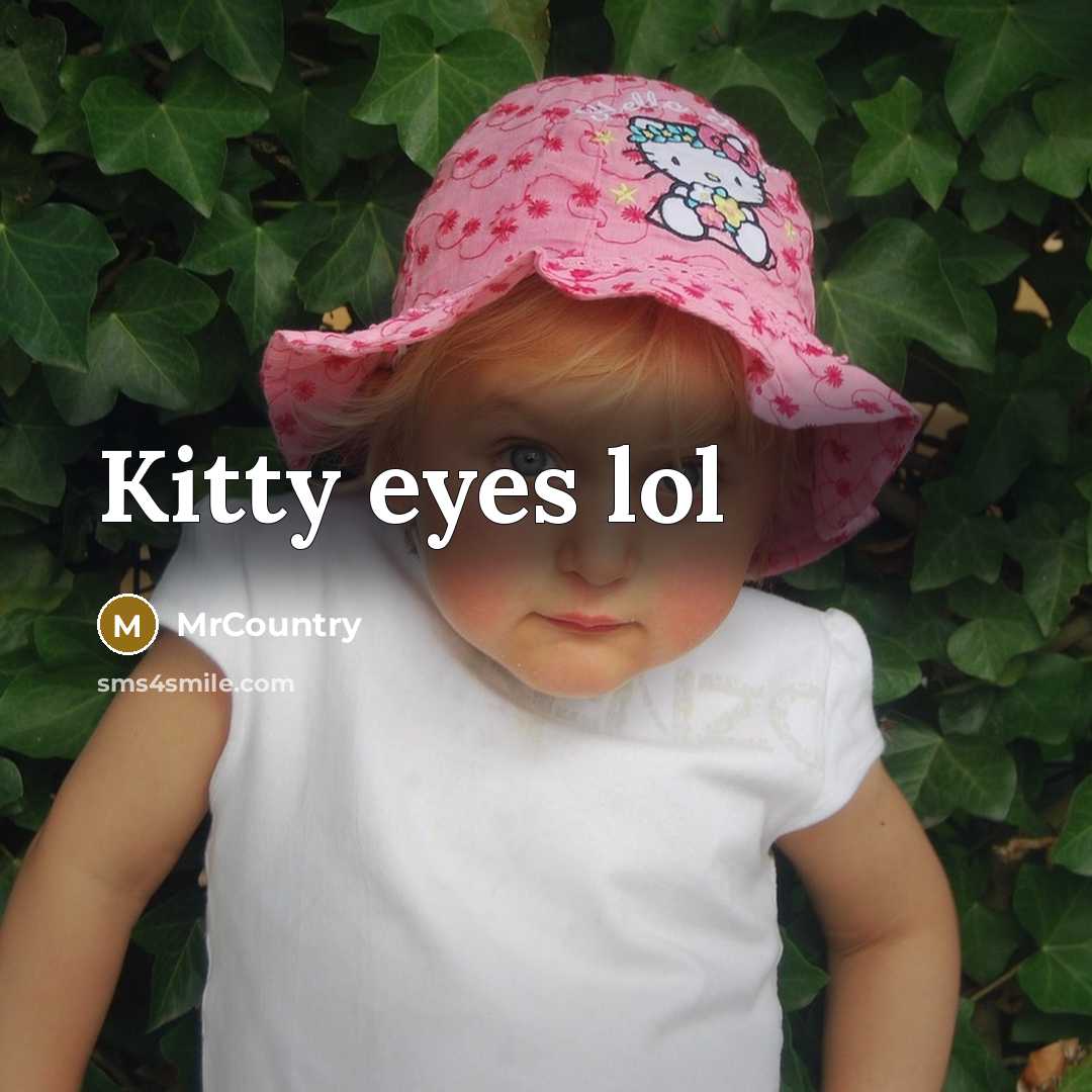 “Kitty eyes lol” quote by MrCountry