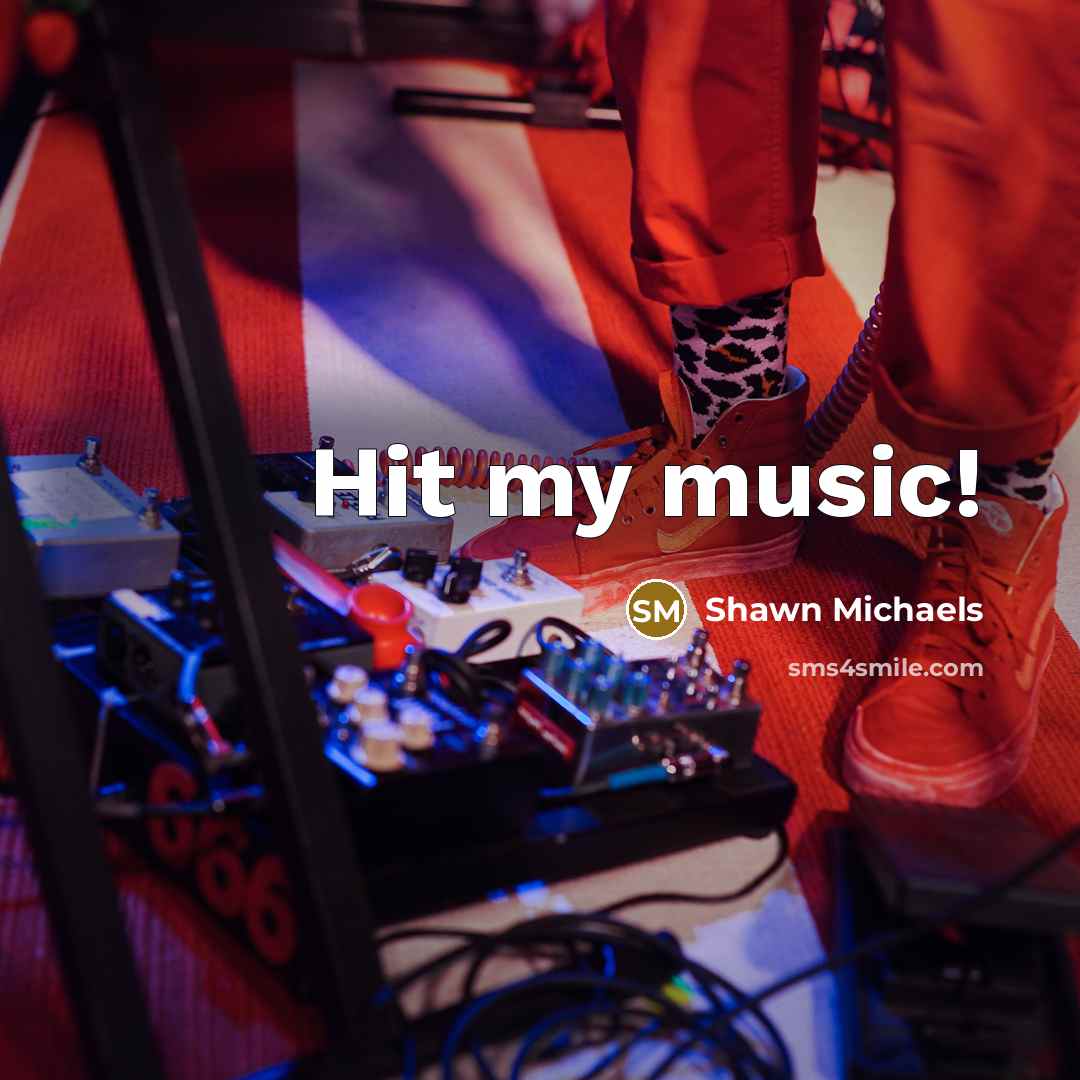 “Hit my music!” quote by Shawn Michaels