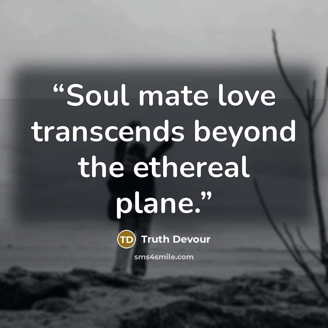 “Soul mate love transcends beyond the ethereal plane.” quote by Truth Devour