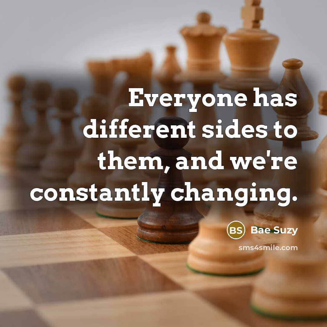 “Everyone has different sides to them, and we're constantly changing.” quote by Bae Suzy