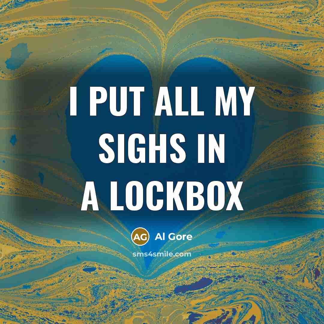 “I put all my sighs in a lockbox” quote by Al Gore