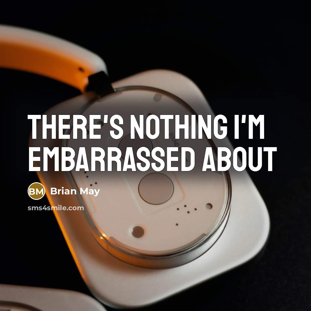 “There's nothing I'm embarrassed about” quote by Brian May